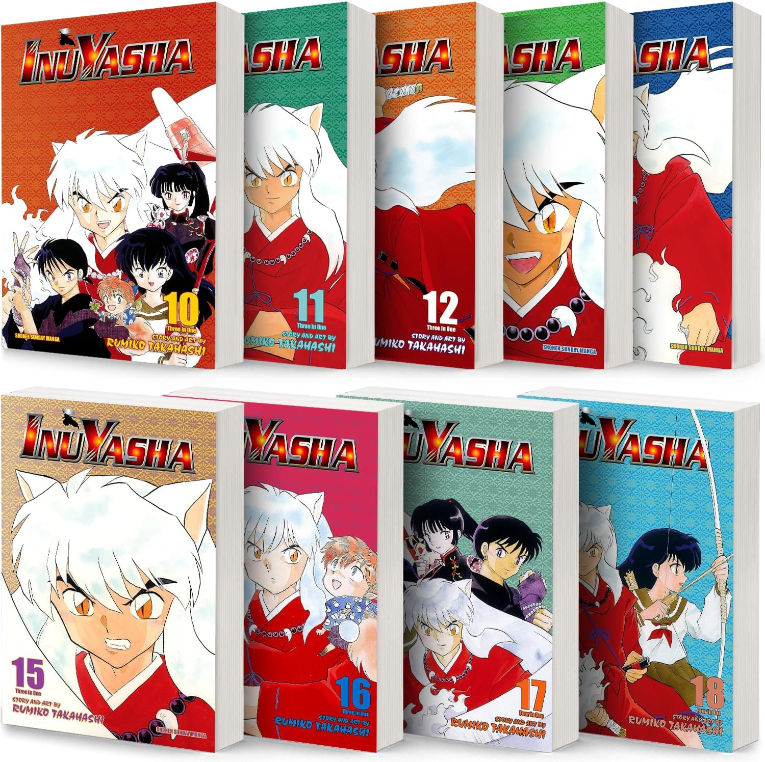 Inuyasha VIZBIG Edition Manga by Rumiko Takahashi: 9-book Collection Set Vol 10-18