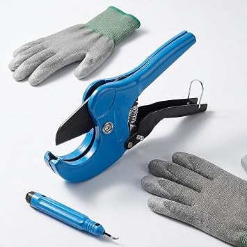 2-1/2-Inch Ratcheting PVC Pipe Cutter, Heavy Duty for PEX PPR Plastic Tube
