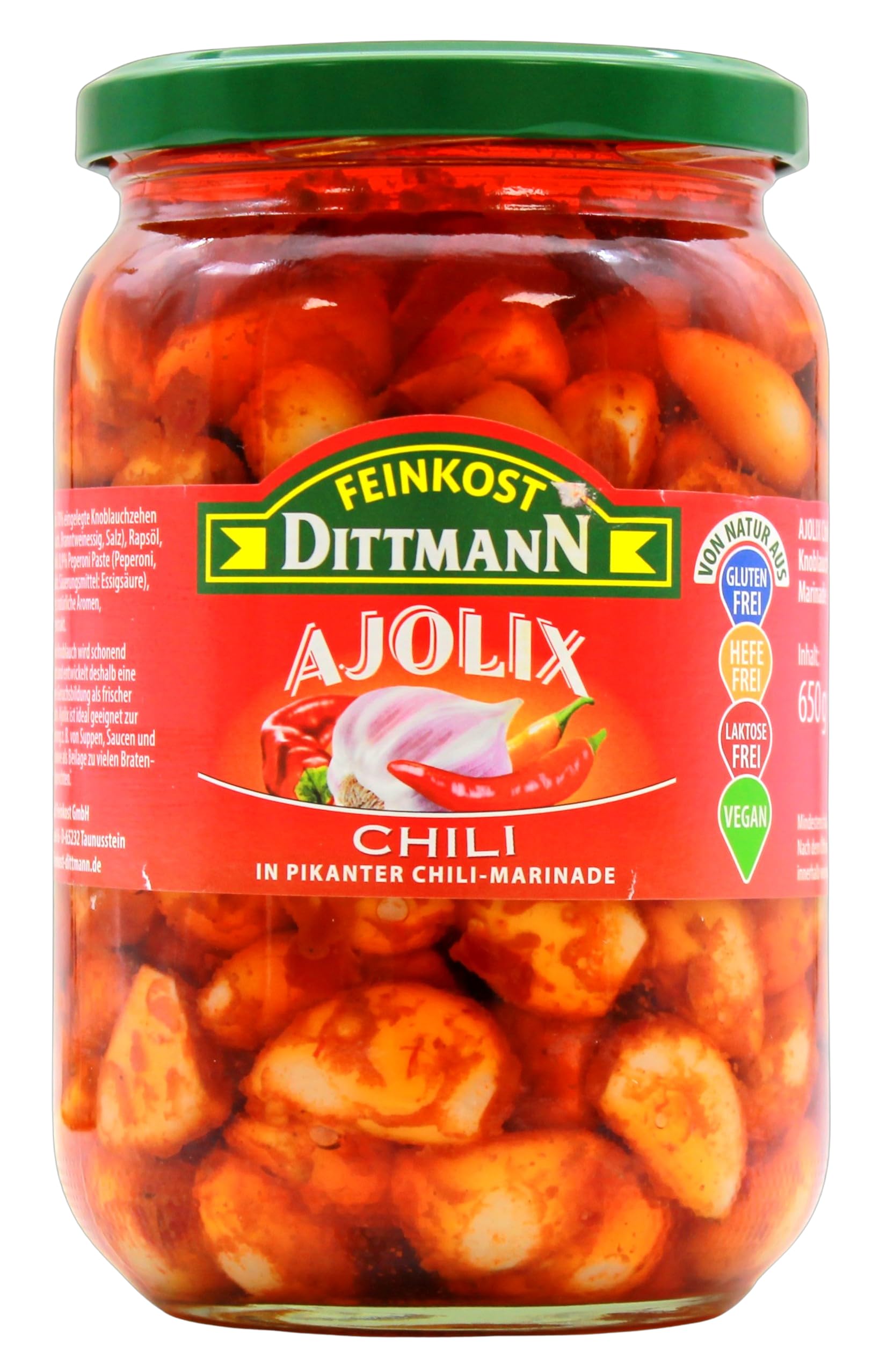 Feinkost Dittmann Ajolix Knoblauch in Chili Marinade, 6er Pack (6 x 650g)