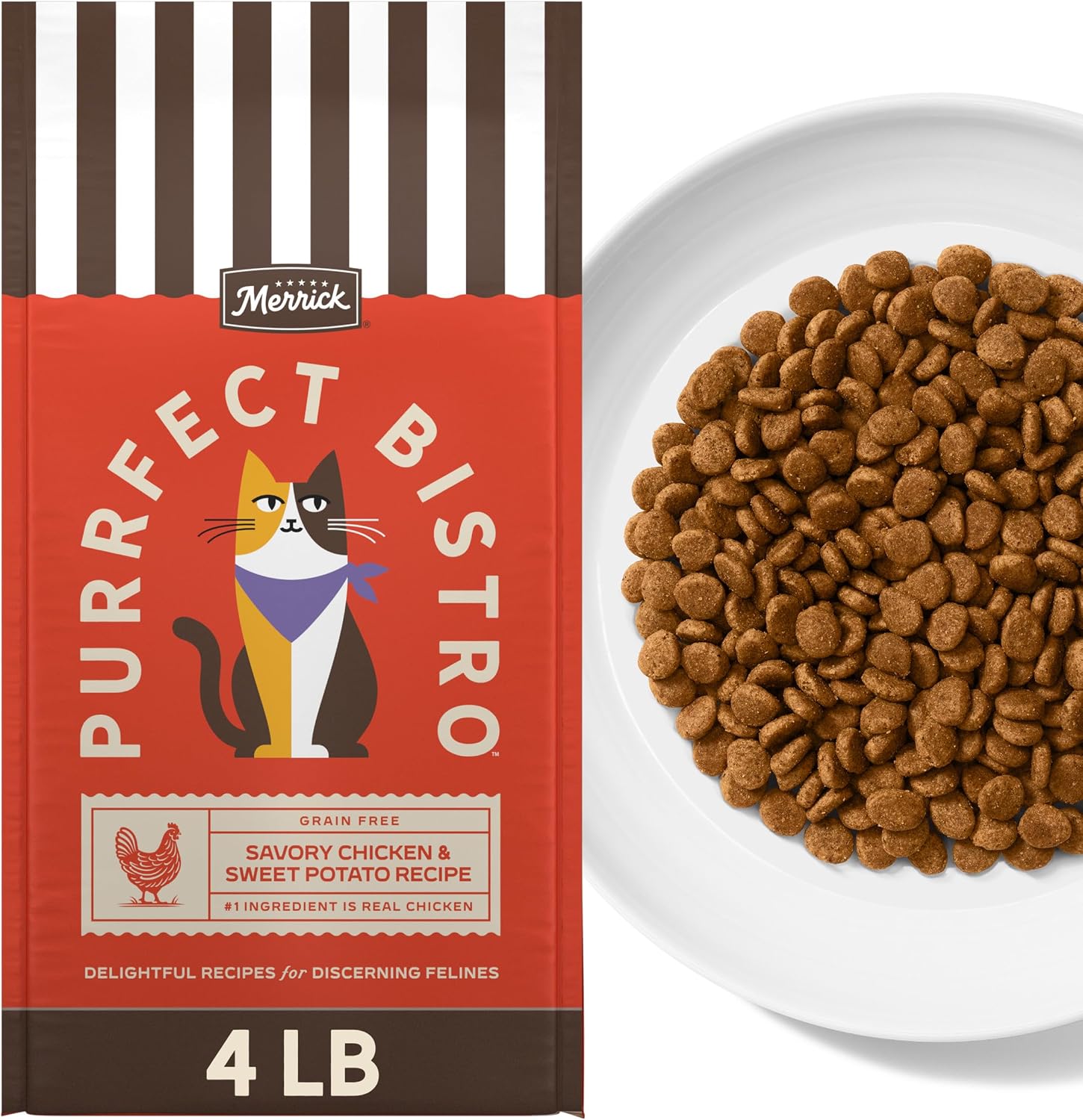 Merrick Purrfect Bistro Grain Free Chicken & Sweet Potato Dry Cat Food 4 lb