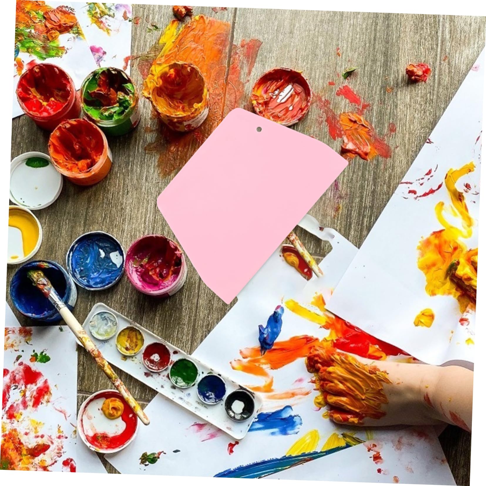 OSALADI 12Pcs Premium Painting Spreaders for Art Drawing Lightweight Plastic Scrapers for Mixing and Application Canvas DIY Tool for Artists