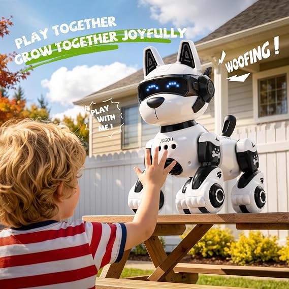 Remote Control Robot Dog for Kids,Toy Dogs for Kids Age 3 4 5 6 7 8,Kids Robot with Voice Control Commands and Touch Sensing,Idea Birthday Gift for 5-7 6-8 Year Old Boys Girls