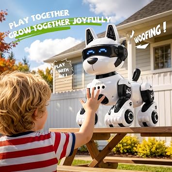 Remote Control Robot Dog for Kids,Toy Dogs for Kids Age 3 4 5 6 7 8,Kids Robot with Voice Control Commands and Touch Sensing,Idea Birthday Gift for 5-7 6-8 Year Old Boys Girls