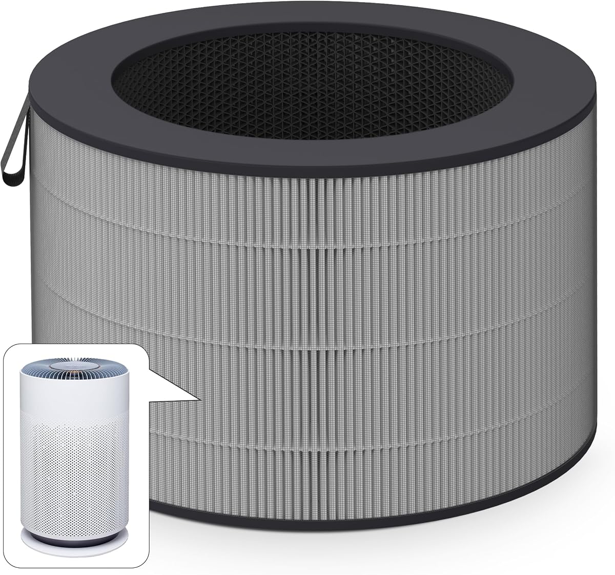 PuriCare 360 Filter Compatible with LG PuriCare 360 Purifiers, Model AS601HBB0, H13 HEPA & Activated carbon Filter, 1 Pack