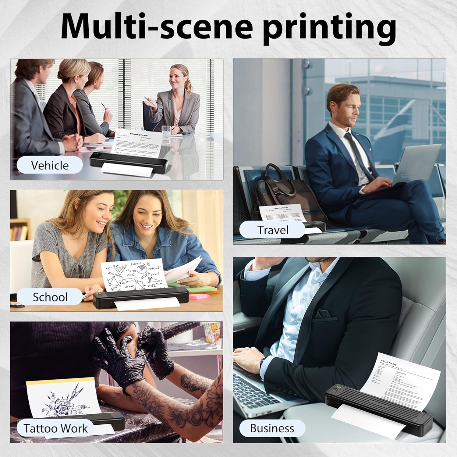 Exclusive Thermal Transfer Ribbon for P831 Portable Printer, Supports A4 & US Letter Regular Copy Paper, Inkless Printing for Wireless Bluetooth Printer,Suitable for Home & Office,2 Rolls.