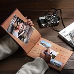 Adventure Livre Journal Photo Scrapbook,Livre d'écran avec couverture dure Film vers le haut Voyage Scrap Book pour anniversaire,Scrapbook ,Don pour couples anniversaire,Wedding,Voyage,Birthday,Noël (Retro Style)