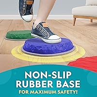 Vista 4 de National Geographic Kids - Piedras de equilibrio gigantes para niños – 12 piedras antideslizantes de 3 alturas con dados de espuma y tarjetas