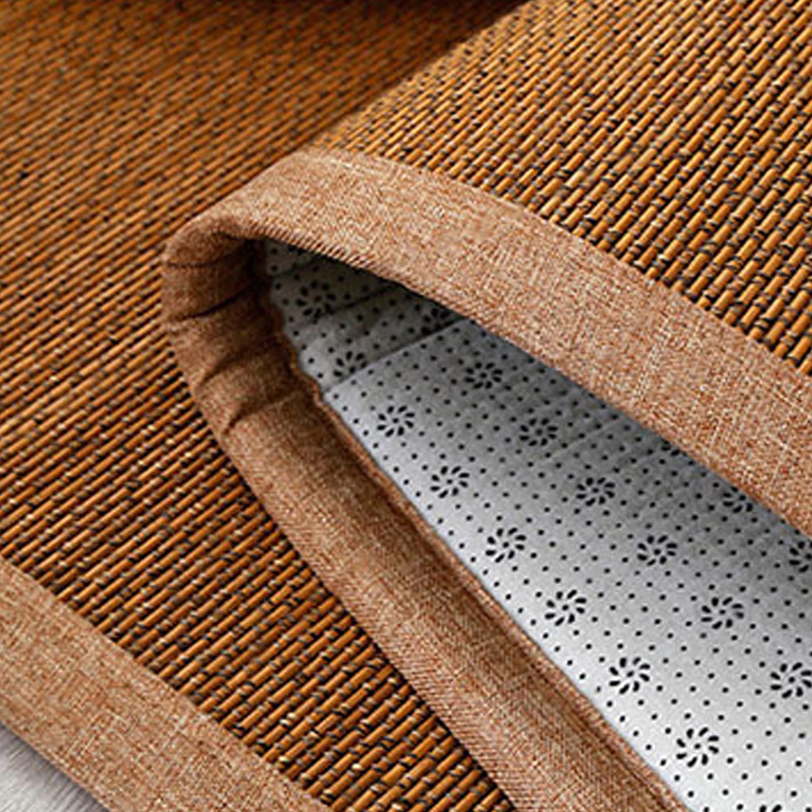 Tappeto traspirante in bambù intrecciato di 2 cm, estivo, liscio, quadrato, per dormire, meditazione giapponese, spazio zen (larghezza 95 x altezza 150 cm)