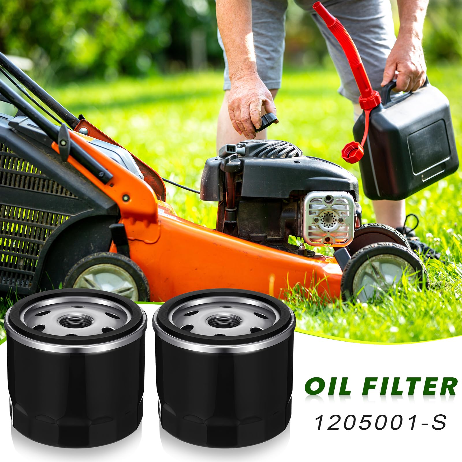 Paquete de 8 filtros de aceite 12 050 01-S compatibles con cortacésped Kohler Engine Troy 12 050 01 1205001-S 12 050 01-S1