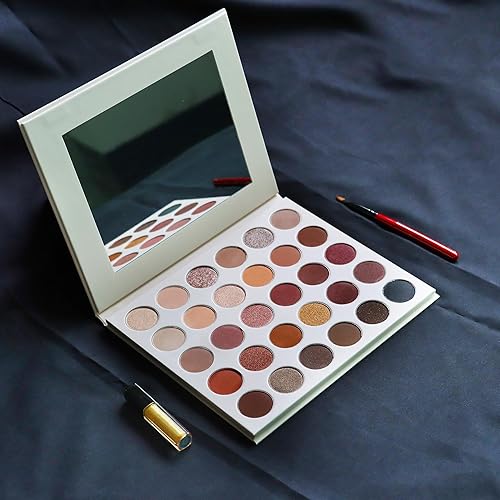 Miniatura 5 de Paleta de sombras de ojos de 30 colores, mate de alto pigmento + brillo superbrillante, sombra de ojos impermeable de larga duración, paleta de