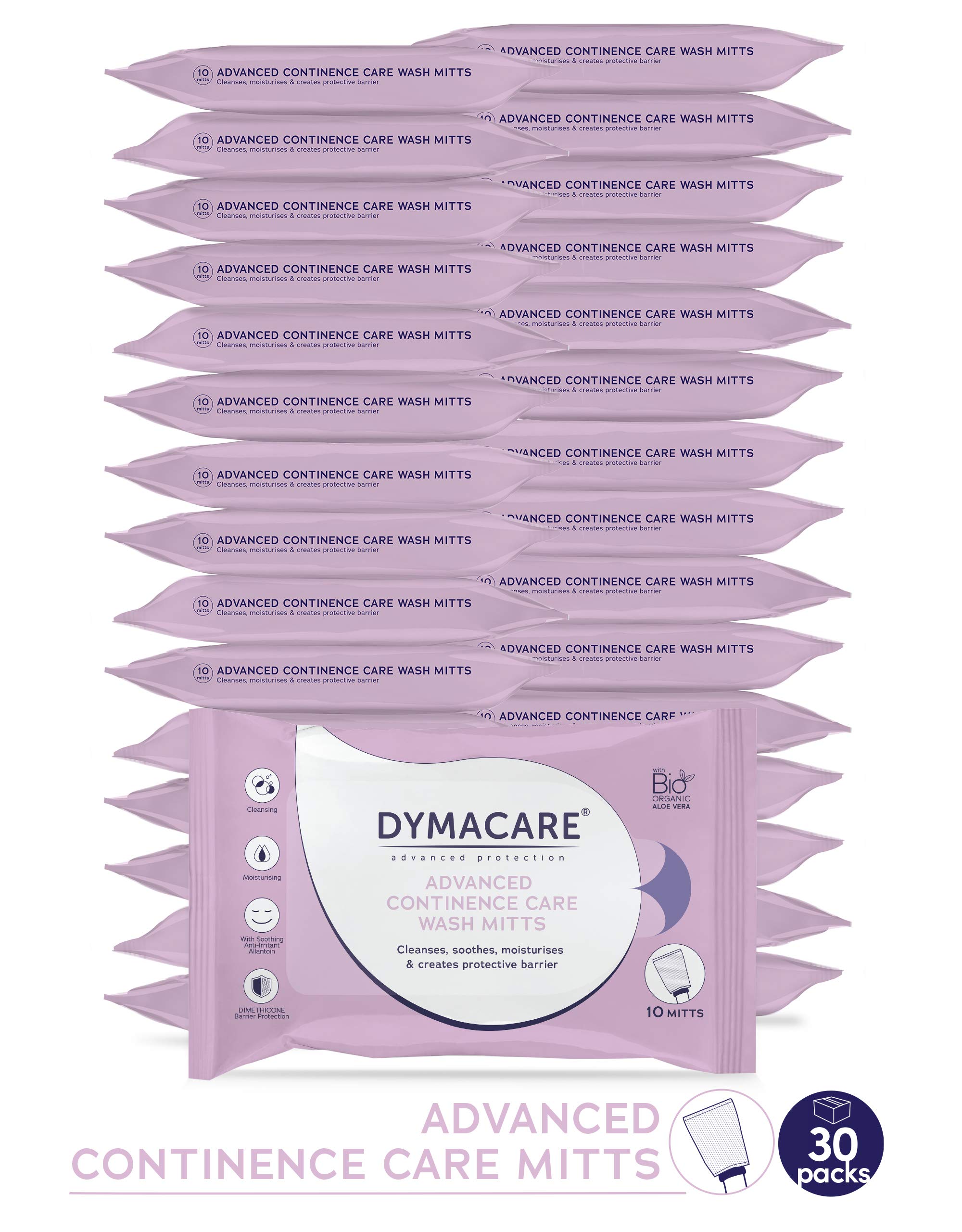 DYMACARE® Inkontinenz Pflege Waschhandschuh - Reinigung-Hautpflege-Hautschutz in einem Arbeitsgang (30 Packungen)
