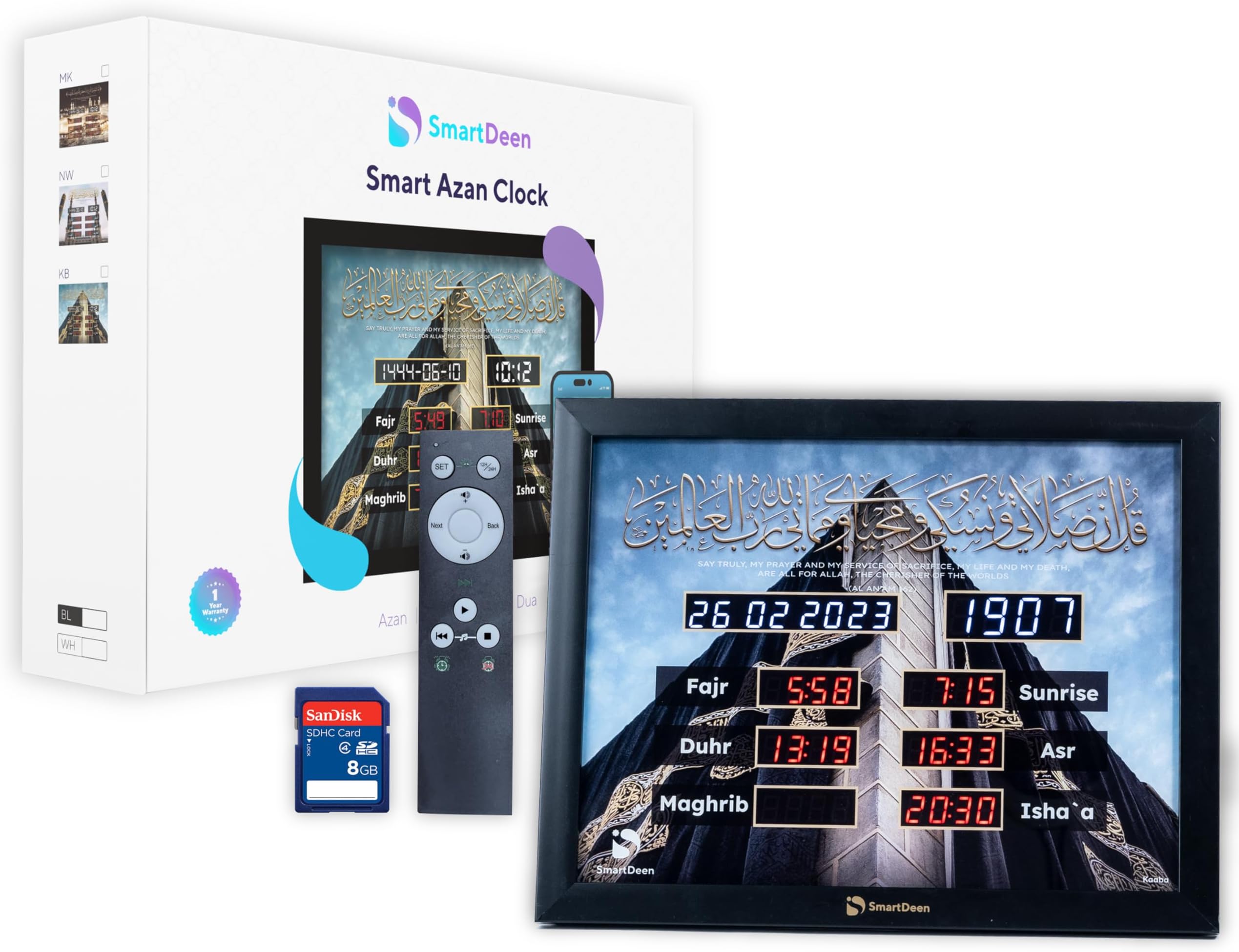 SmartDeen Azan Clock for Home Athan Clock for Prayer with