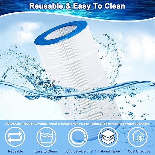 Miniatura 5 de Filtro de piscina compatible con CC100, CCRP100, PAP100, PAP100-4, Unicel C-9410, R173215, Filbur FC-0686, 59054200, 160316, Predator 100-1 paquete