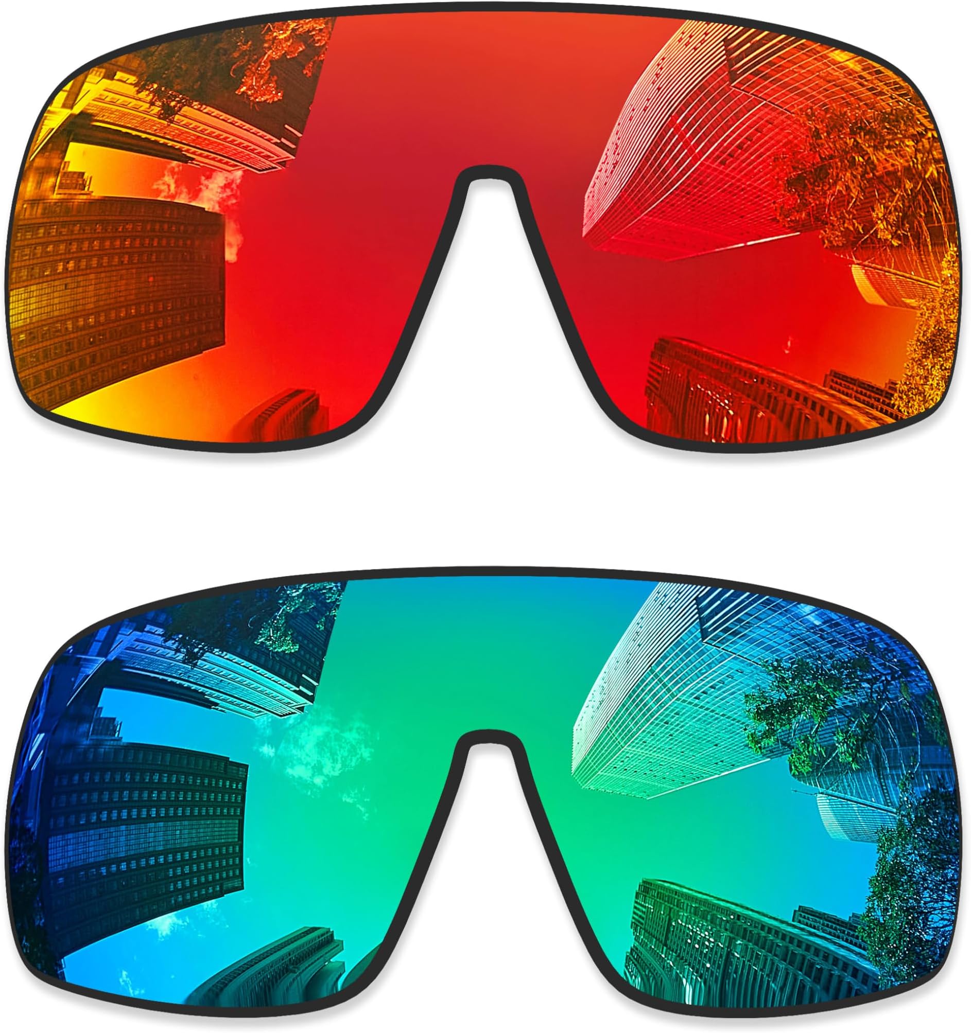 Ploarized Replacement Lenses for Oakley Sutro S OO9462 Sunglasses - Fire Red + Green
