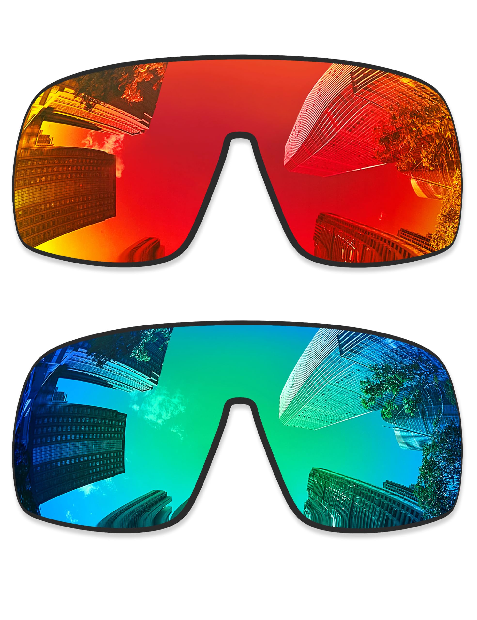 Ploarized Replacement Lenses for Oakley Sutro S OO9462 Sunglasses - Fire Red + Green