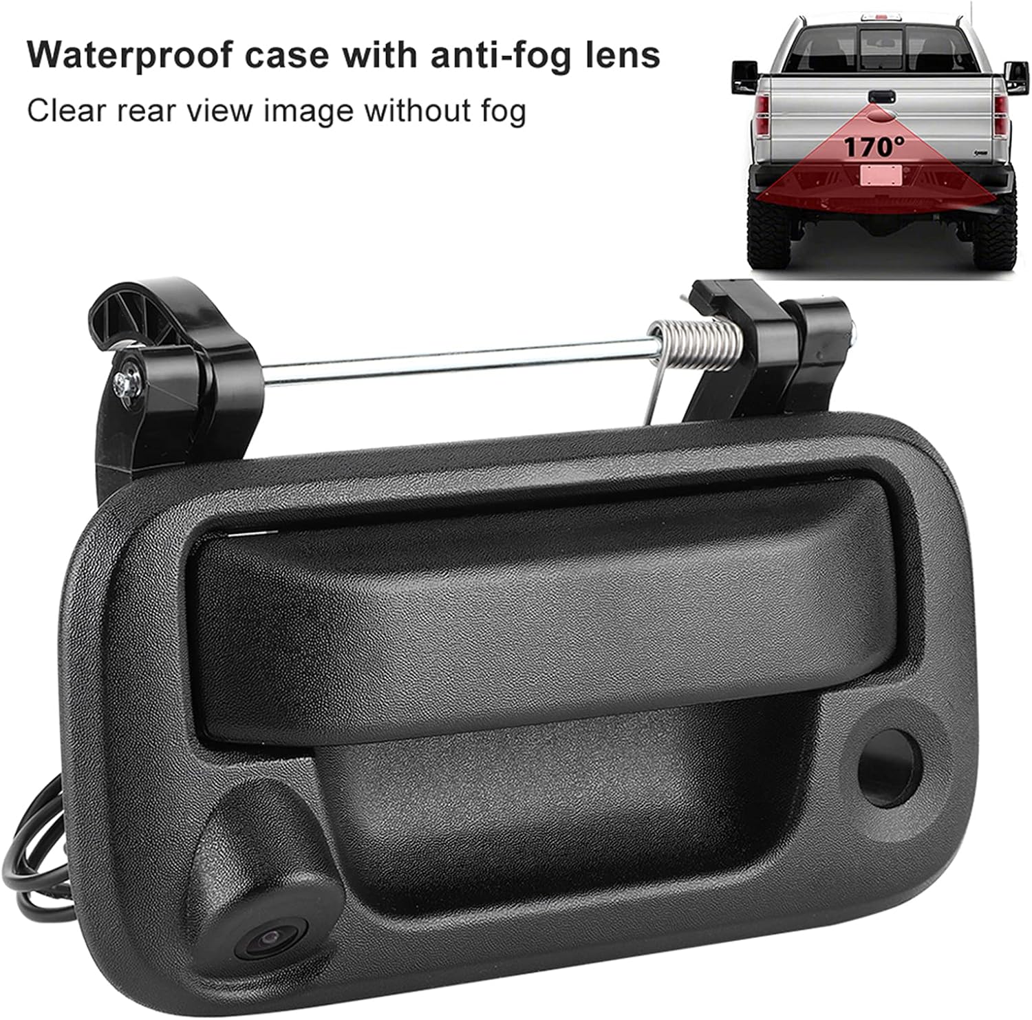 Tailgate Handle Camera,Trunk Tailgate Handle Rear View Camera Reverse Monitoring Fit / /F350/F450/F550