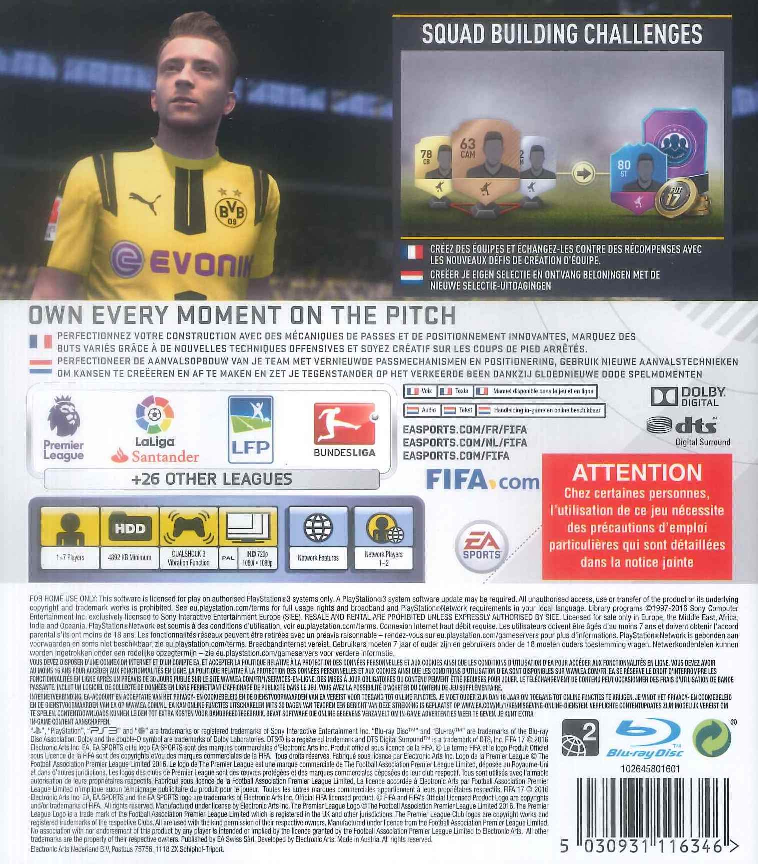 Fifa 17 : Playstation 3 , ML: Video Games - Amazon.ca