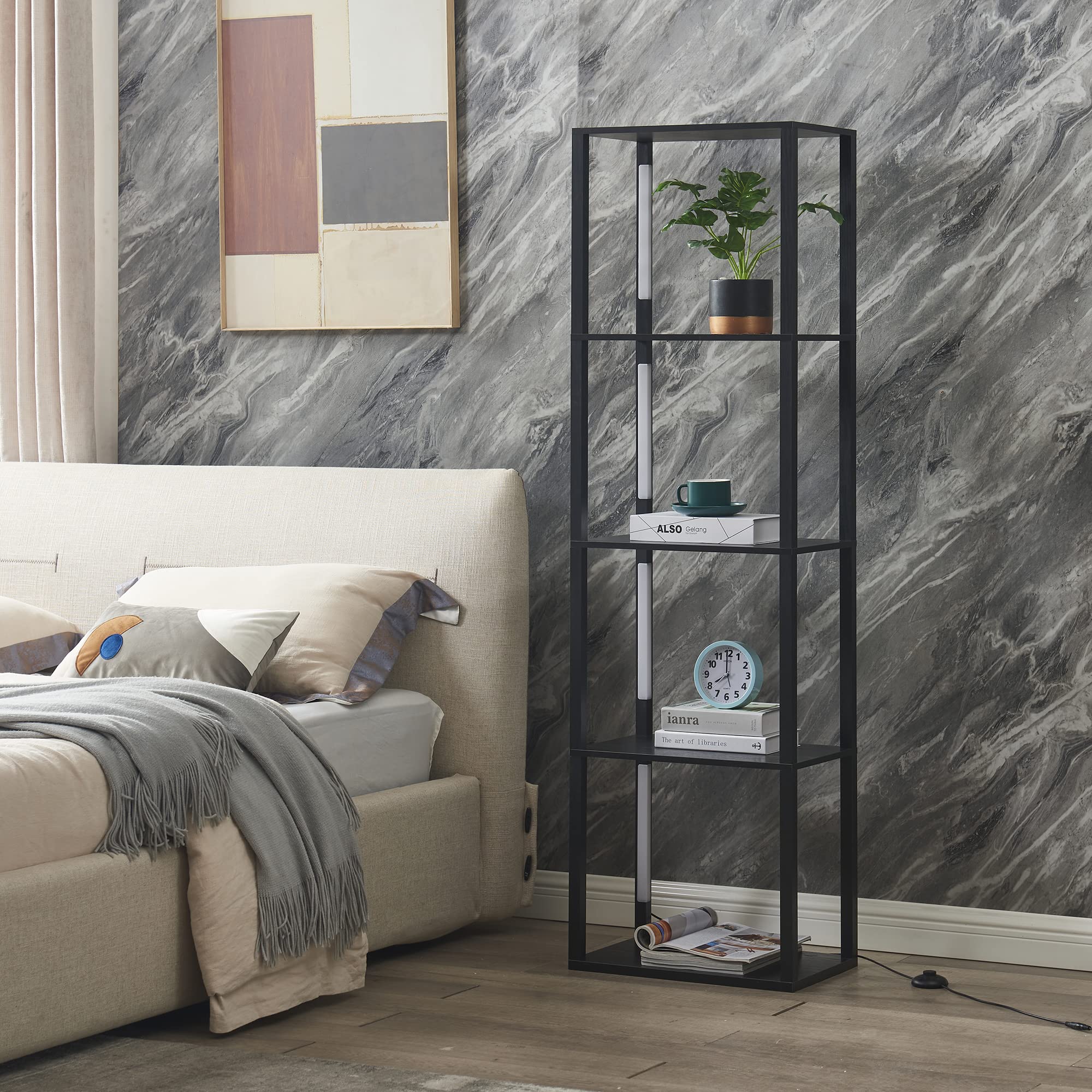 FENLO Fancy Plus 64" Modern Wide Display Shelves with 3Way LED