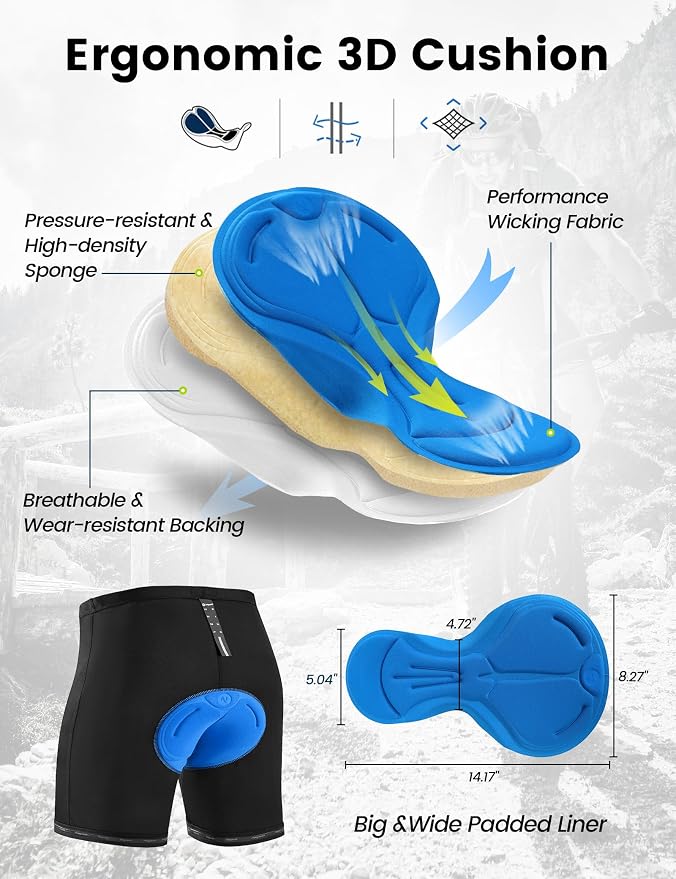 Shorts MTB para Hombre con Acolchado 3D y Bolsillos miniatura 5