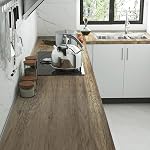 Papier de contact en bois naturel Papier Peel and Stick Papier peint en bois imperméable amovible autocollant en bois grain Enveloppe en vinyle pour la cuisine Countertop Table Meubles Papier décoratif 31x157 de pouce