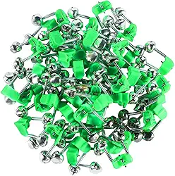 50 clipes de sinos de pesca de plástico com alarme de vara de pesca com dois sinos de alerta