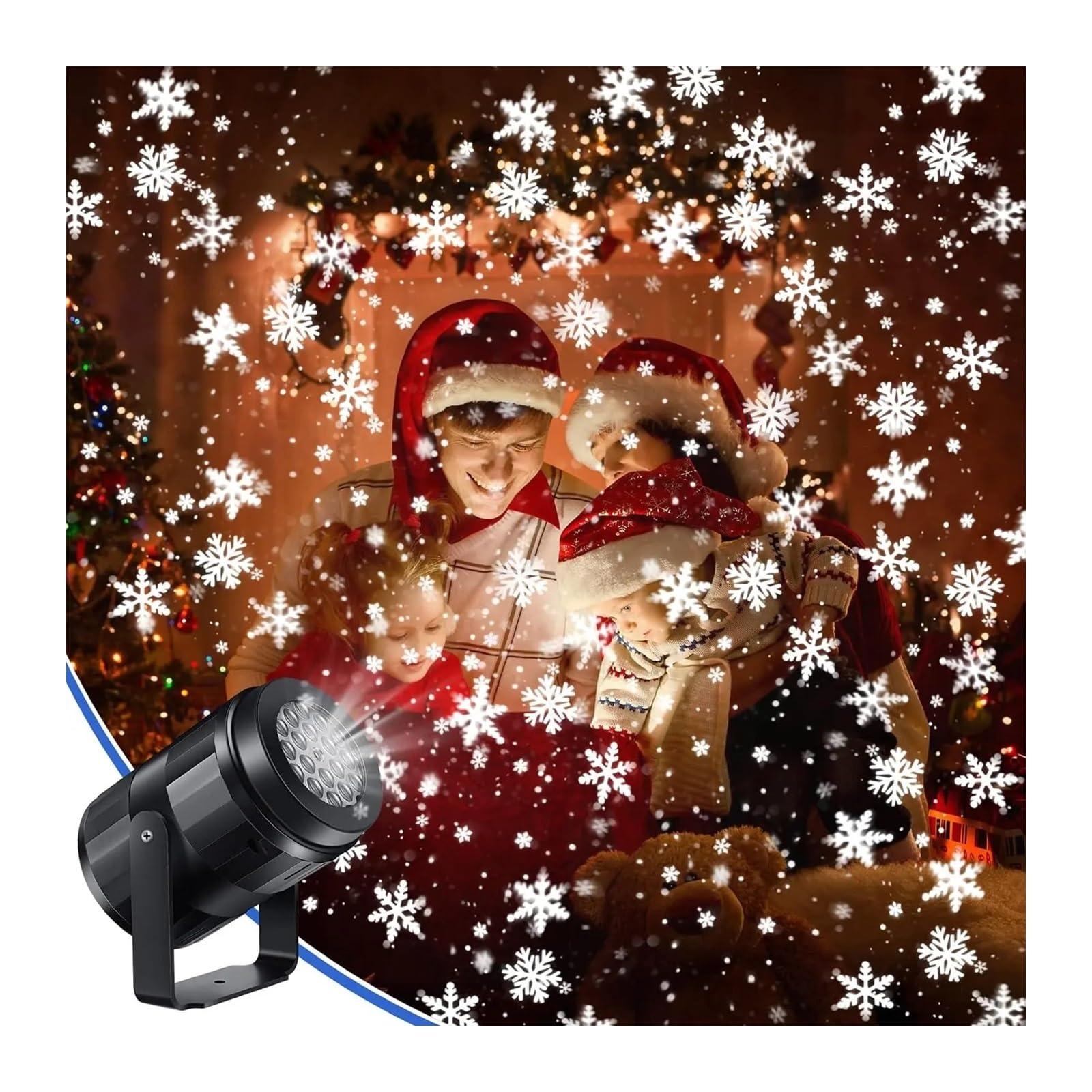 Luci per proiettori a LED Proiettore a LED con fiocchi di neve Luci natalizie Proieze natalizia Lampada da esterno Faretto da neve for la festa di Capodanno Stringhe di luci per interni ed esterni per