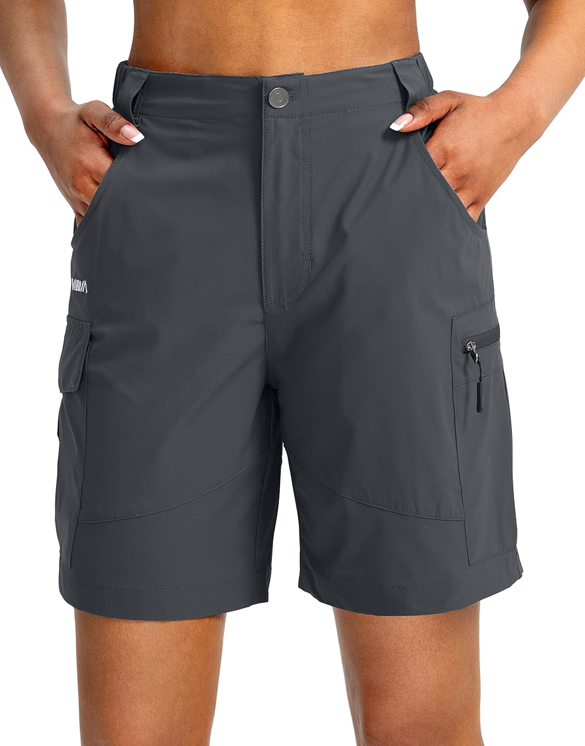 Viodia Women's 7" Hiking Cargo Shorts with Pockets Quick Dry Lightweight Shorts for Women Golf Casual Summer Shorts - Image 2