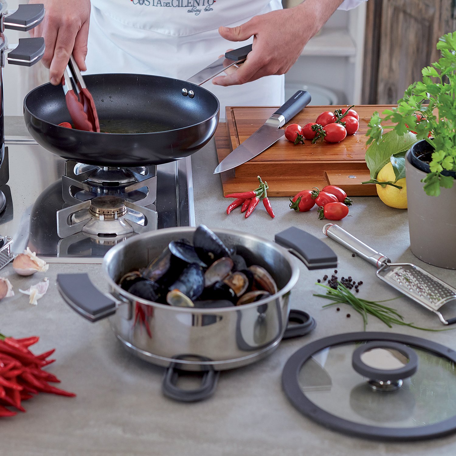 Sambonet Kikka Casseruola Alta In Acciaio Inox 18/10 – Diametro 24 Cm, Altezza 15 Cm, Capacità 6.5 L, Adatta A Induzione, Lavastoviglie - 2