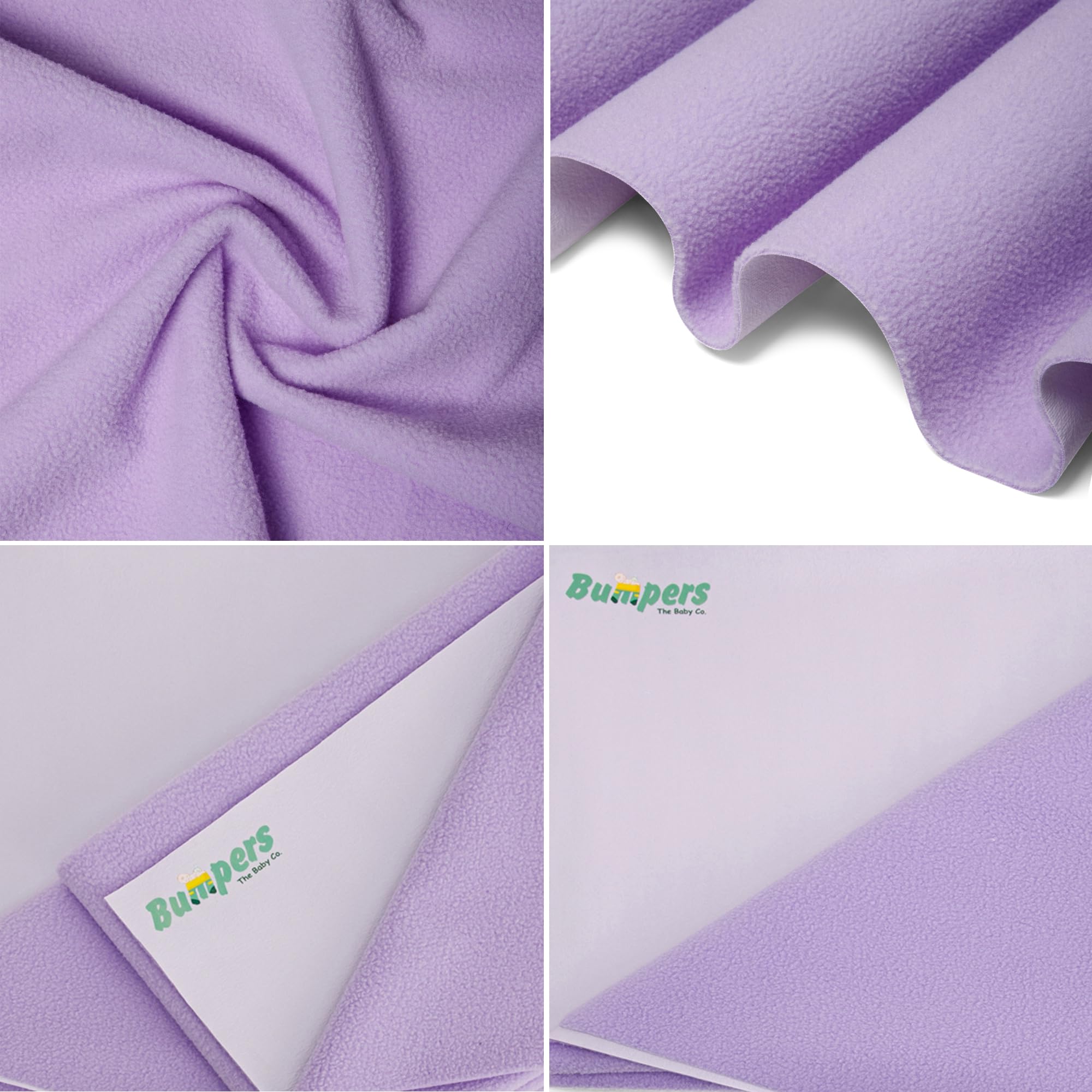 Bumpers Anti-Piling Quick Dry & Absorbent Sheet Polycotton Baby Bed Protecting Waterproof Mat (Violet, Dark Blue, Light Blue, Small (70 x 50cm), Pack of 3) - Image 3 thumbnail
