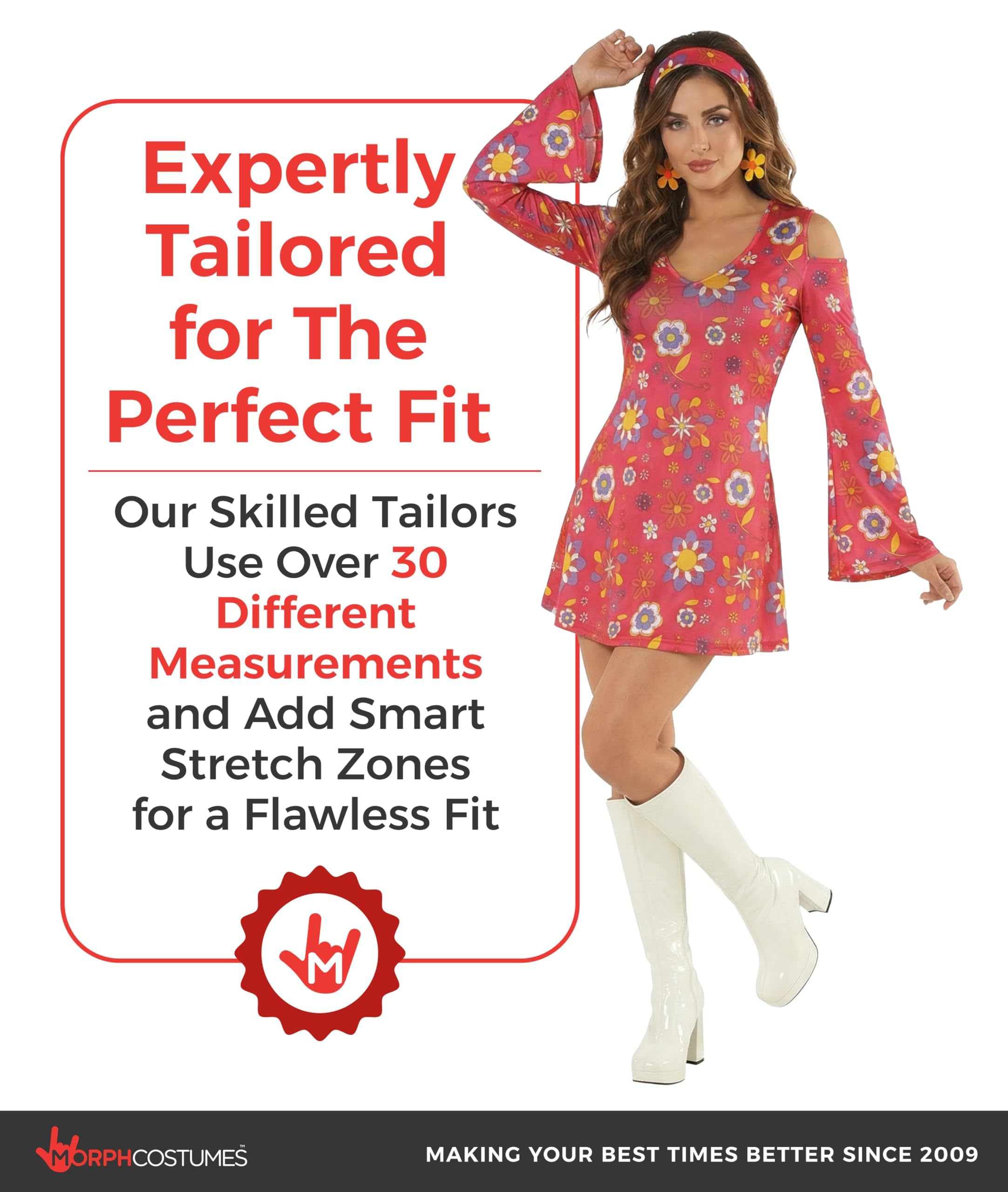 Morph Vestito Hippie Donna, Vestiti Hippie Donna, Vestito Carnevale Donna Hippie, Costume Carnevale Donna Hippie, Vestiti Donna Anni 70, Vestiti Anni 70 Donna Per Festa A Tema