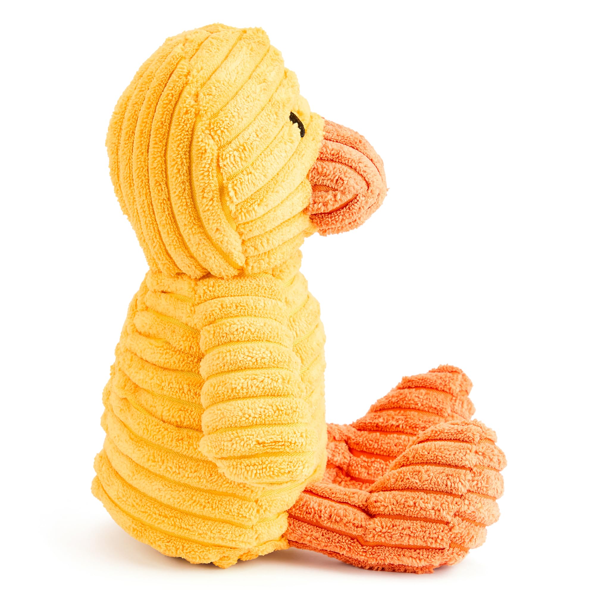 Zappi Co Gelbe Ente Plüsch-Hundespielzeug mit Quietsche – Weiches, strapazierfähiges, geripptes Design zum Spielen, perfekt für kleine und mittlere Hunde. Ideal für interaktives Spielen und Vergnügen.