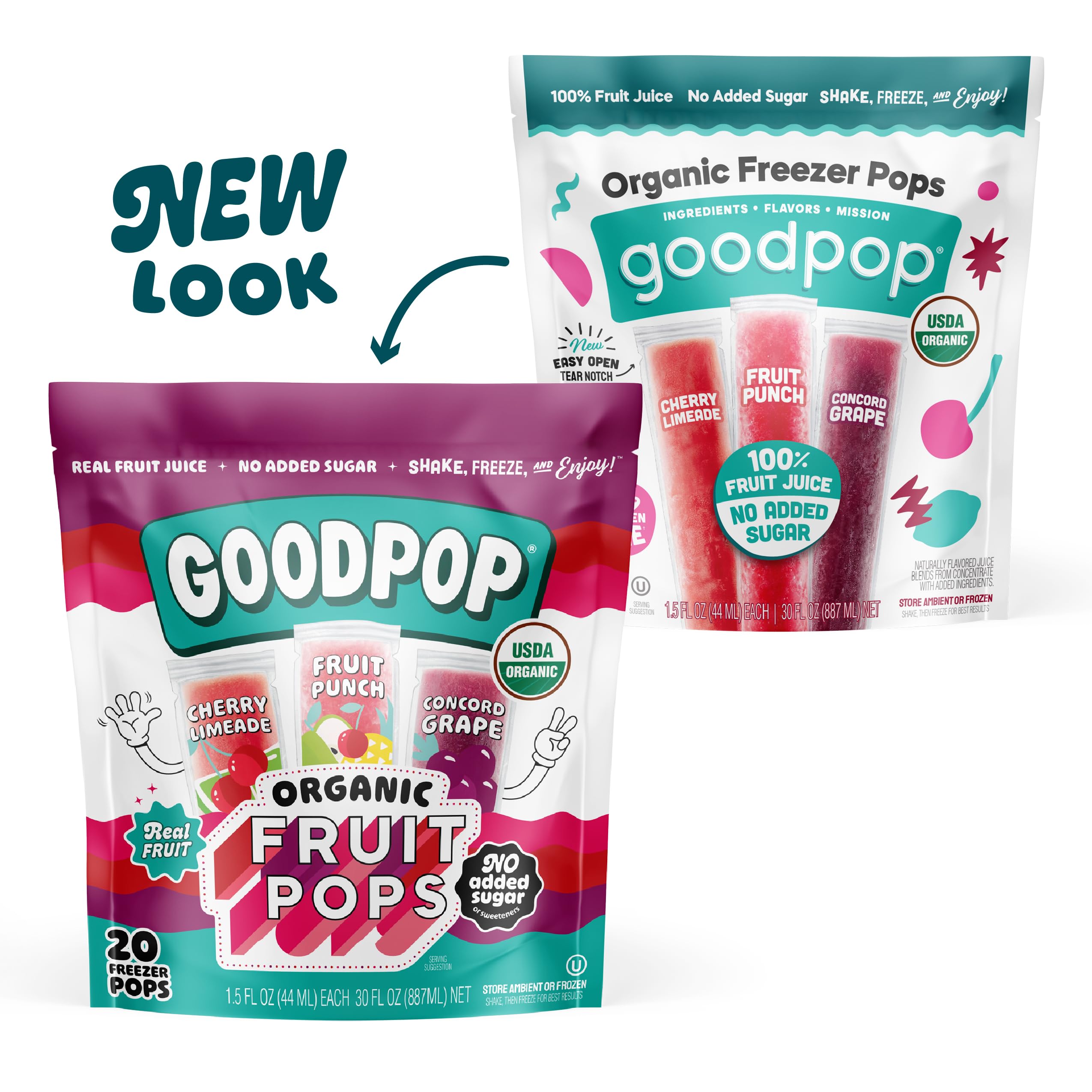 Amazon.com: GoodPop Assorted Organic Freezer Pops 20ct
