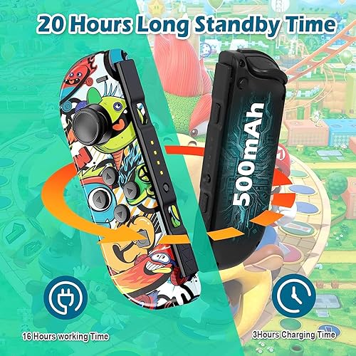 Miniatura 3 de Controladores de interruptor para interruptor con doble vibración soporte despertador y captura de pantalla, compatible con interruptorlitoOLED