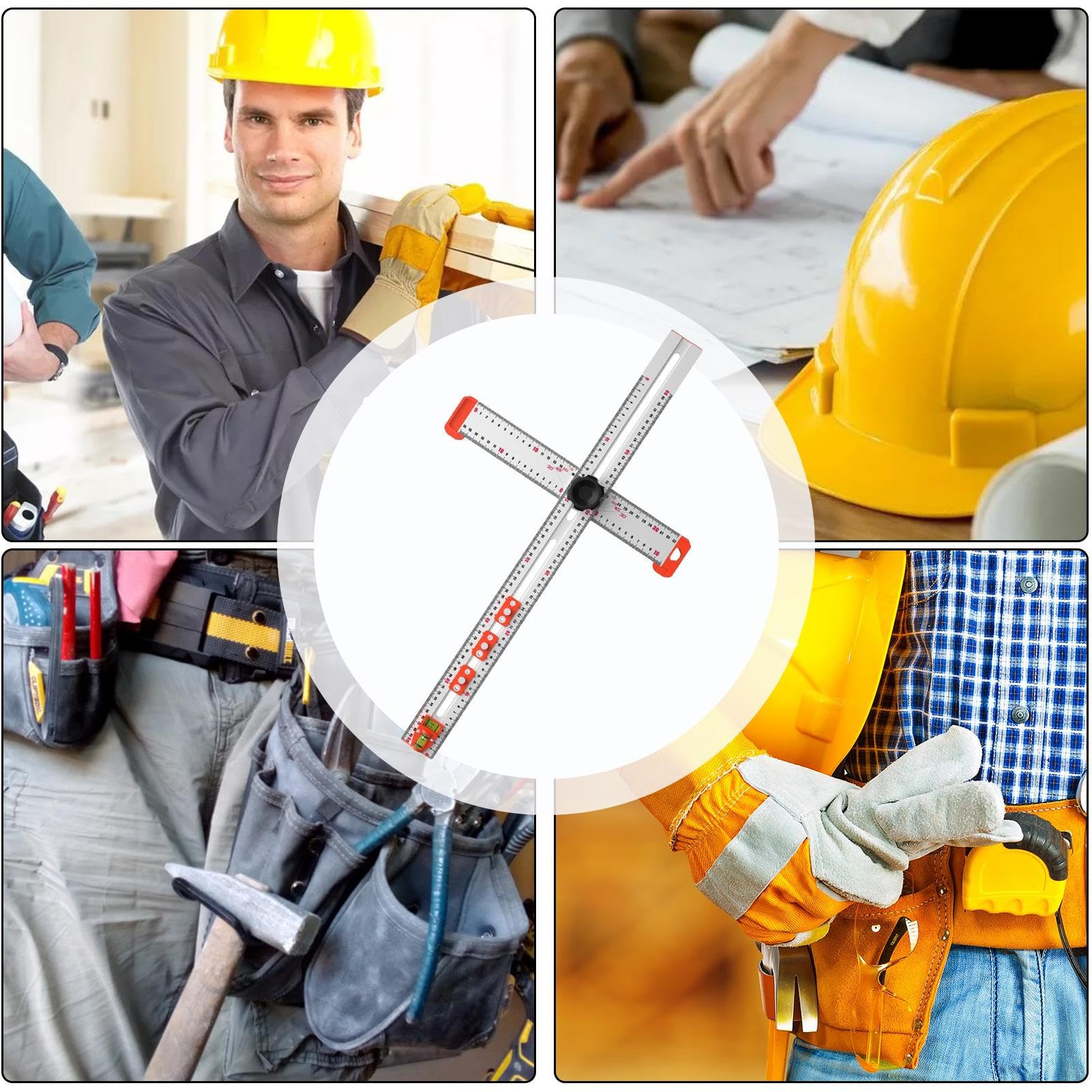 Righello da disegno – Righello a T in lega di alluminio da 66 cm con testa | scorrevole girevole, strumento di misurazione di precisione per ingegneri, architetti, studenti, artisti, falegnameria