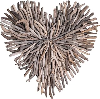 27 Room Decor Ideas Featuring Handmade Wall Art 33 Creative Co-Op Driftwood Heart Shaped Wall Décor