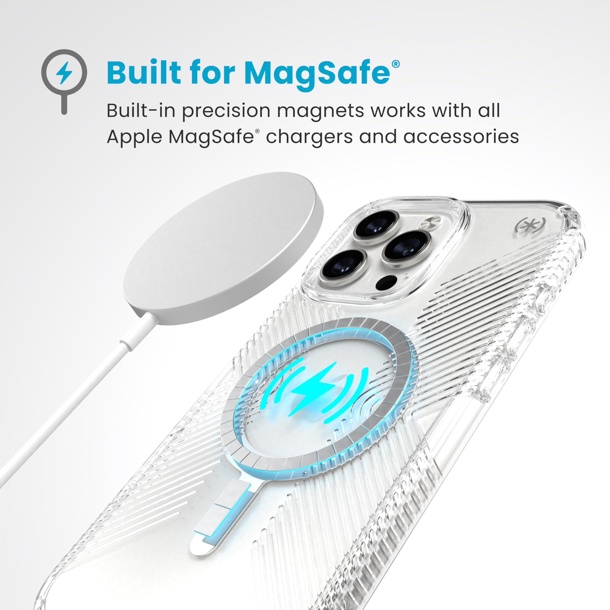 Funda Magsafe Transparente con Círculo Delgado para iPhone 16 Pro Max