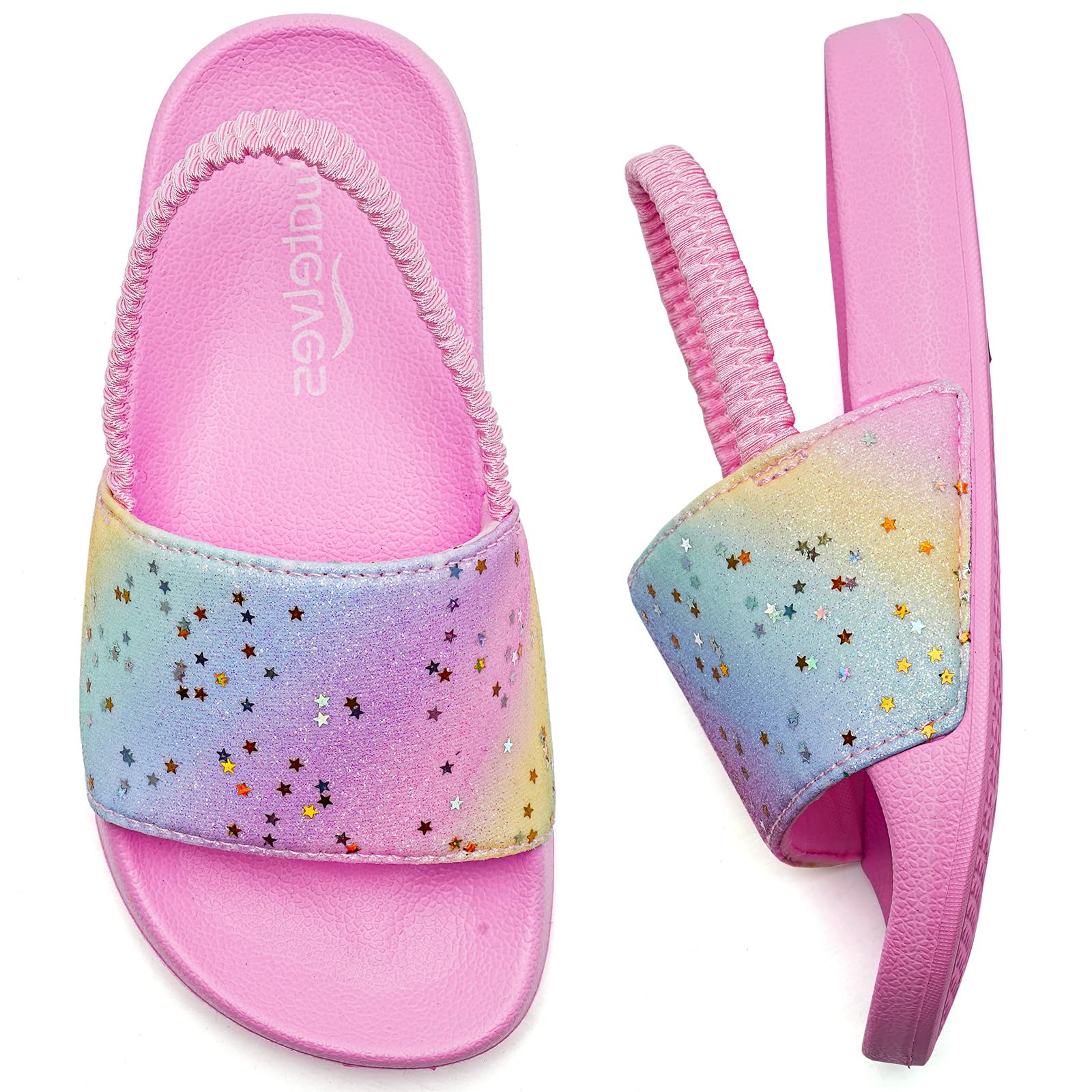 WateLves Toddler Boys Girls Slides Sandals for Swim Beach Kids Water Shoes Casual Summer Slippers