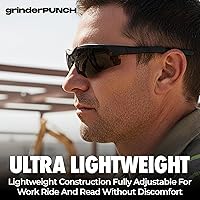 Vista 10 de grinderPUNCH – Anteojos de seguridad bifocales – Anteojos de sol para leer – Lupa resistente a impactos ANSI Z87 – Lectores de sol para trabajo