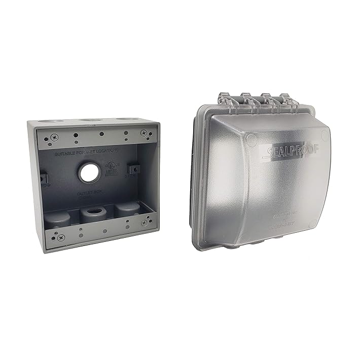 Buy Sealproof 2Gang Weatherproof Exterior In Use Outlet Cover and Box