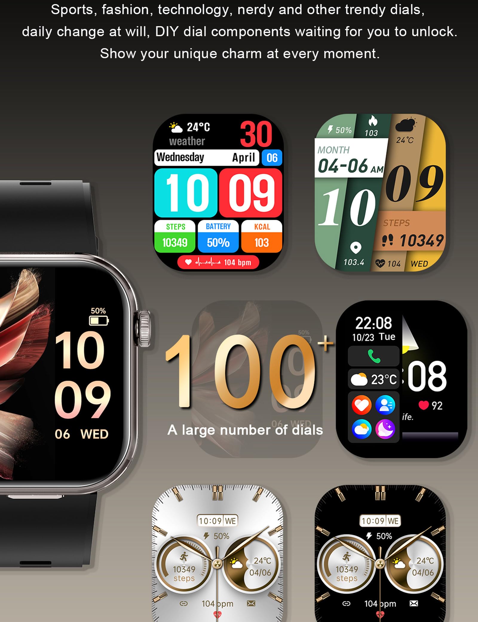 ZJX Reloj inteligente con auriculares