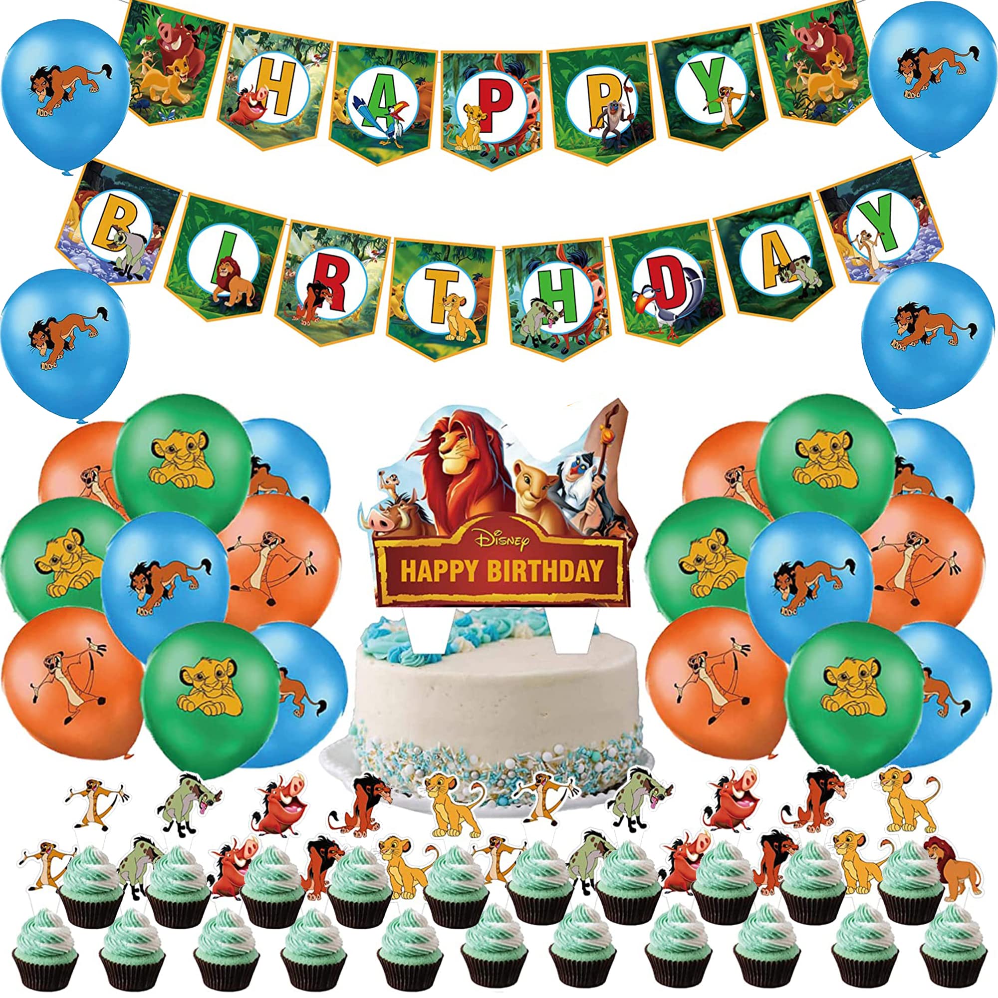 Buy Birthday Decorations Lion King Balloons Lion Happy Birthday Banner