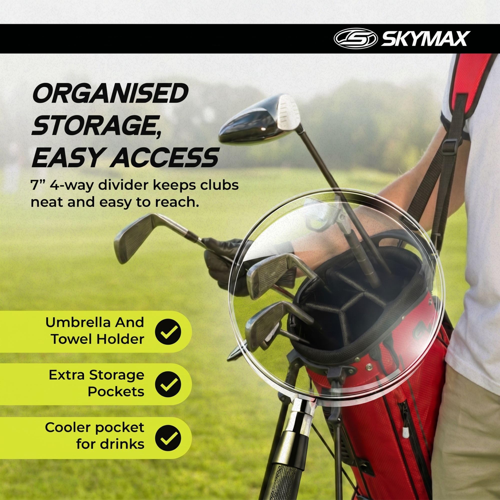 SkyMax Blizzard - Borsa con Supporto Unisex Adulto