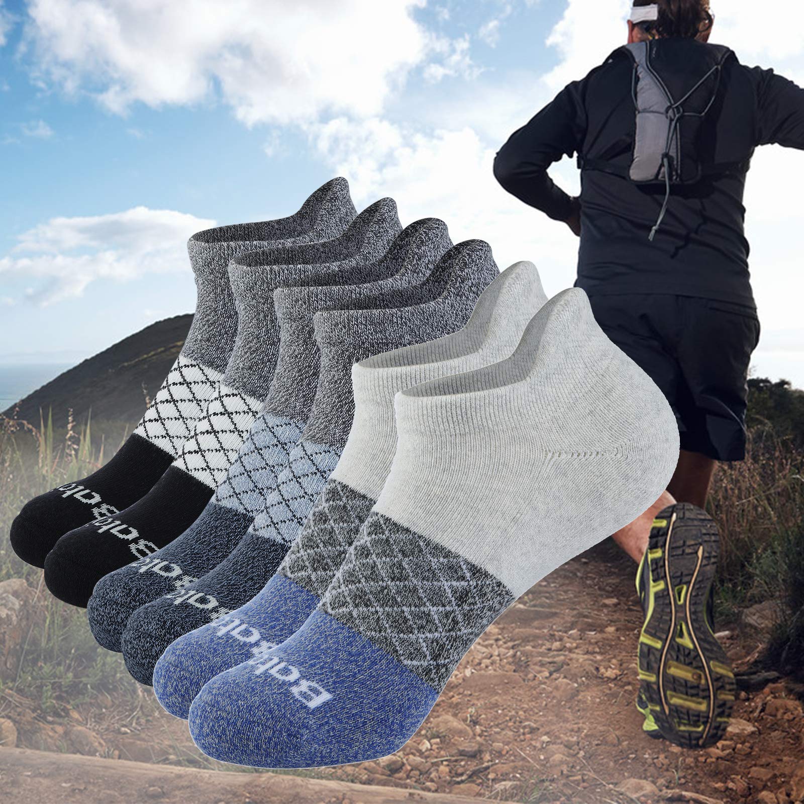 bataidis Women's Casual Ankle Socks Low Cut Athletic Socks 6 Pairs Calcetines deportivos casuales de corte bajo para mujer Mujer