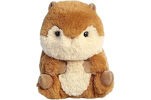 Aurora® Round Rolly Pet® Romper Chipmunk® Stuffed Animal - Adorable Companions - On-The-Go Fun