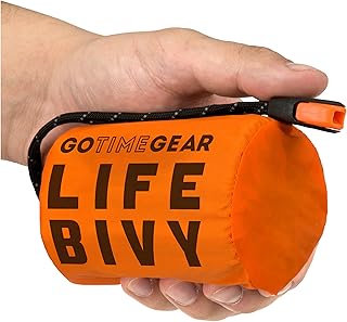 Go Time Gear Life Bivy Emergency Survival Sleeping Bag Thermal Bivy - Use as Emergency Bivy Sack, Survival Sleeping Bag, M...