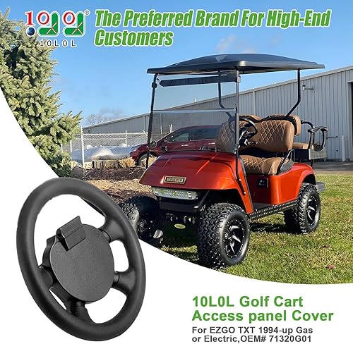 Miniatura 2 de 10L0L Carrito de golf Volante de 13 pulgadas para EZGO TXT, RXV, Medallist, Shuttle, Caballo de batalla, Cushman, Reemplaza OEM # 71948-G01 602979