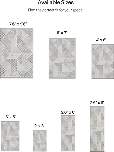 Miniatura 2 de Alfombra de área lavable a máquina ReaLife Rugs - para sala de estar, dormitorio, baño, cocina, entrada, oficina - acolchada, sin arrugas,