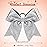 2 Packs Jumbo Cheerleading Bow 8 Inch Large Cheer Hair Bows with Ponytail Holder for Teen Girls Softball Outfit Uniform(Silver)