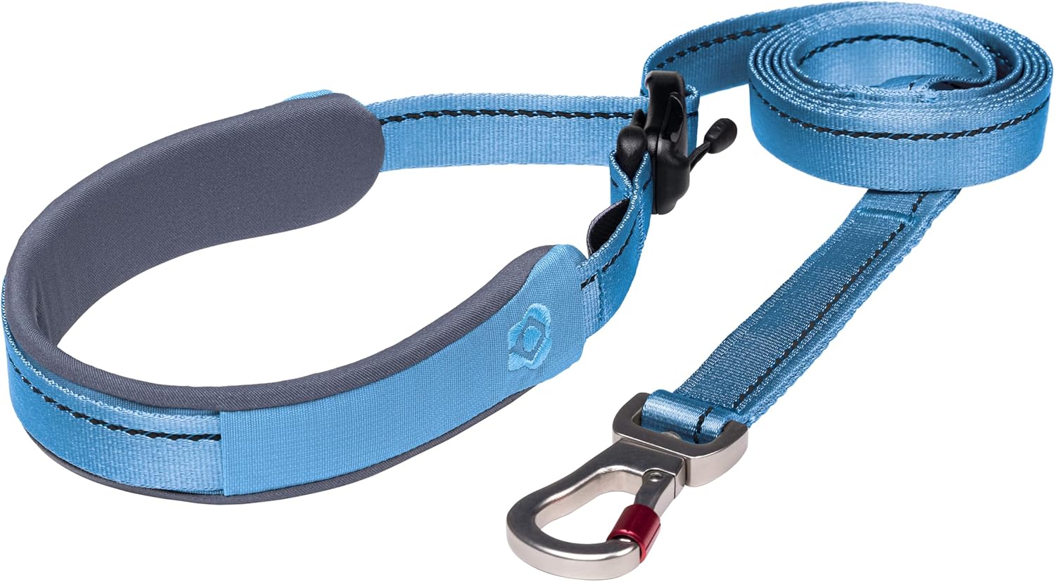 Ready-Go Leash – Adjustable Dog Leash with Convertible Length Hardware, Padded Handle & Recycled Nylon Webbing for Everyday Walks, Training & Hands-Free Carry (Coast)