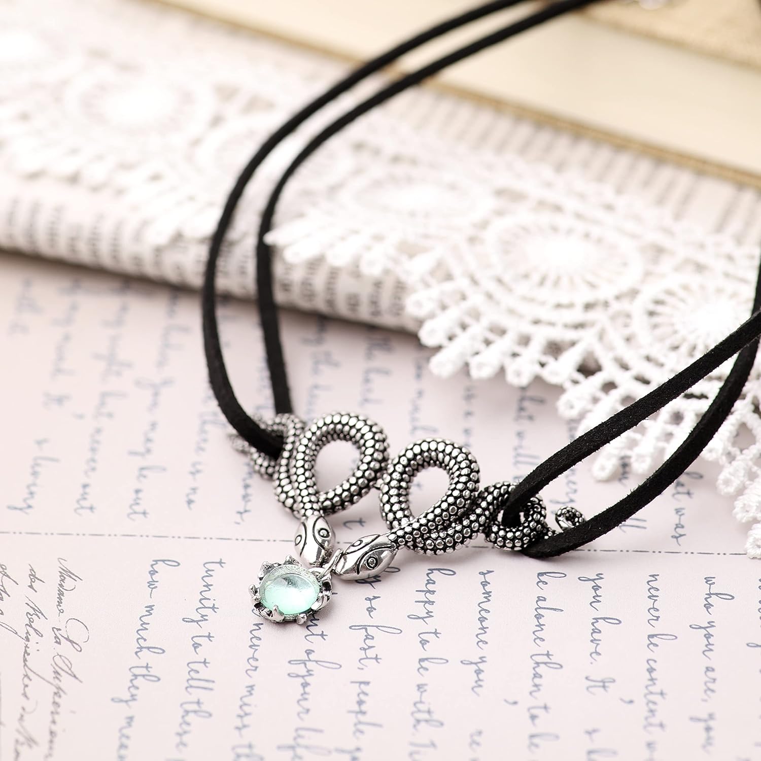 Sacina Gothic Snake Choker Necklace, Gothic Necklace, Goth Choker, Costume Goth Jewelry, Christmas Jewelry Gift for Women - Image 5